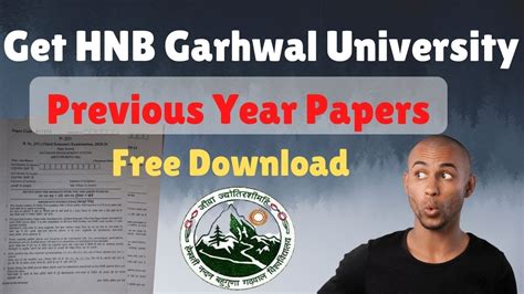 hnbgu previous year question paper|Question Papers – hnbnewbies.
